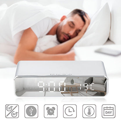 Chargeur 3 en 1 Pratique avec Affichage de L' Heure et de la Température