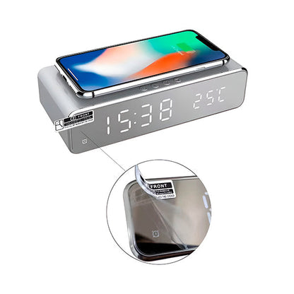 Chargeur 3 en 1 Pratique avec Affichage de L' Heure et de la Température