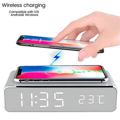 Chargeur 3 en 1 Pratique avec Affichage de L' Heure et de la Température