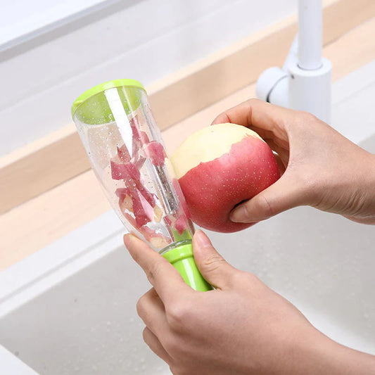 Éplucheur de Fruits et Légumes Pratique avec Récipient