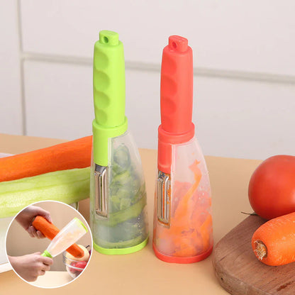 Éplucheur de Fruits et Légumes Pratique avec Récipient
