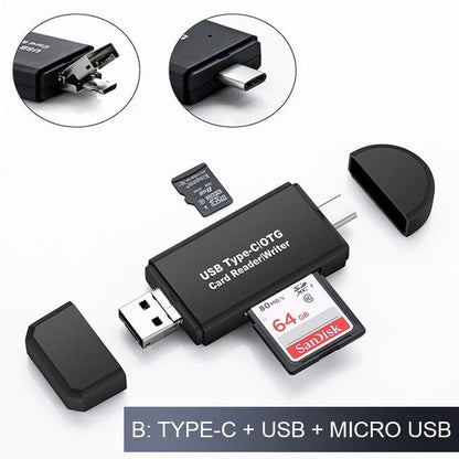 Lecteur de Cartes Universel Usb - C & Micro-usb