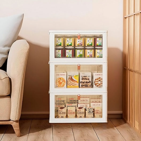 Boîte de Rangement Empilable avec Couvercle