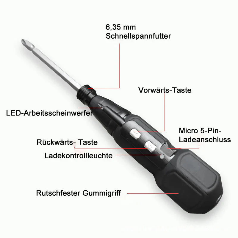 Mini-tournevis Électrique avec Batterie Rechargeable