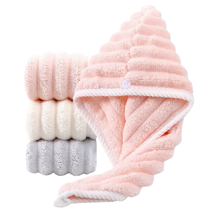 Coiffe de Séchage de Cheveux en Microfibre Très Absorbante