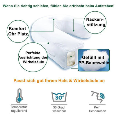 Coussin Ergonomique pour Dormir sur le Côté, en Forme de U